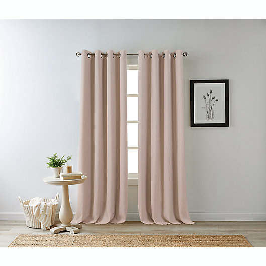 Alternate image 1 for Bee & Willow™ Hadley 63-Inch 100% Blackout Curtain Panel in Pink (Single)