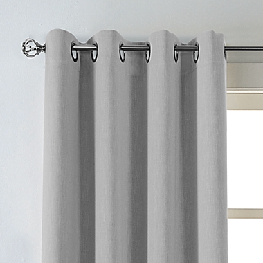 Bee & Willow Hadley Grommet Curtain Panel Size Light Grey 50" x 120" 
