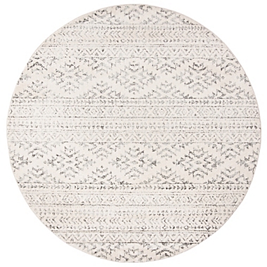 Safavieh Tulum 3&#39; Morelos Round Accent Rug in Grey. View a larger version of this product image.