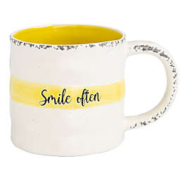 "Smile Often" 18 oz. Coffee Mug in Yellow