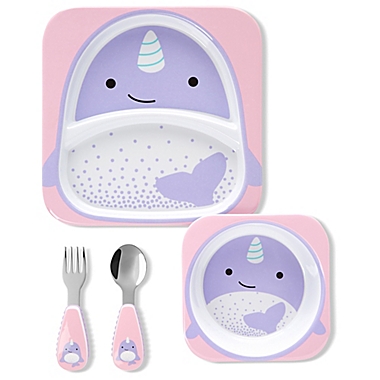 SKIP*HOP&reg; Narwhal Zoo Mealtime Gift Set. View a larger version of this product image.