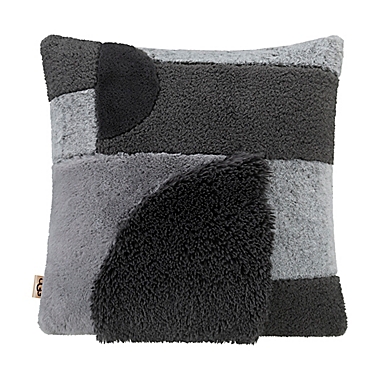 UGG&reg; Crescent Square Throw Pillow in Charcoal. View a larger version of this product image.