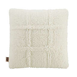 UGG® Sherpa Patchwork Decorative Square Throw Pillow in Snow