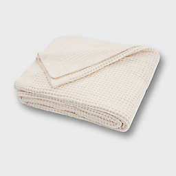 Amor Chenille Knitted Throw Blanket in White