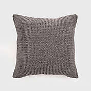 EverGrace&reg; Amor Chenille Knit Square Throw Pillow in Charcoal Grey