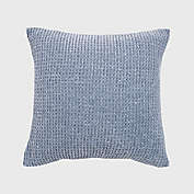 EverGrace&reg; Amor Chenille Knit Square Throw Pillow in Chambray Blue