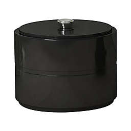 nu steel Loft Jar with Lid in Black