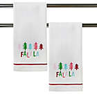Alternate image 1 for H for Happy&trade; Fa La La Christmas Hand Towels (Set of 2)
