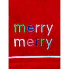Alternate image 1 for H for Happy&trade; Merry Merry Christmas Hand Towels in True Red (Set of 2)