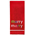 Alternate image 0 for H for Happy&trade; Merry Merry Christmas Hand Towels in True Red (Set of 2)