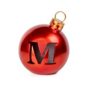 H for Happy&trade; Monogram Letter "M" Decorative LED Christmas Ball Decor