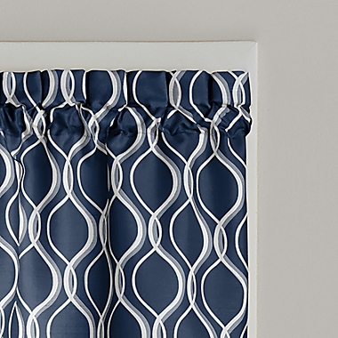 Curtainworks Morocco Valance in Navy. View a larger version of this product image.