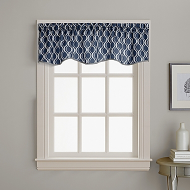 Curtainworks Morocco Valance in Navy. View a larger version of this product image.
