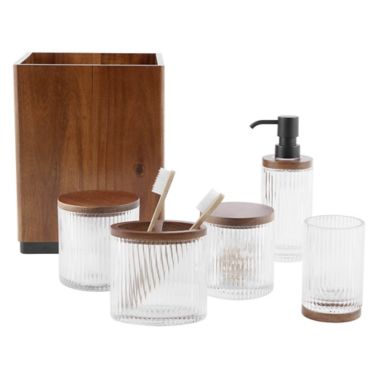 UGG&reg; Franca Bath Accessory Collection in Clear. View a larger version of this product image.