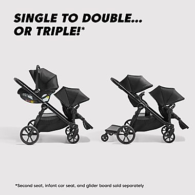 Baby Jogger&reg; City Select&reg; 2 Eco Collection Single-to-Double Modular Stroller in Lunar Black. View a larger version of this product image.