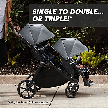 Baby Jogger&reg; City Select 2 Eco Collection Single-to-Double Modular Travel System in Harbor Grey. View a larger version of this product image.