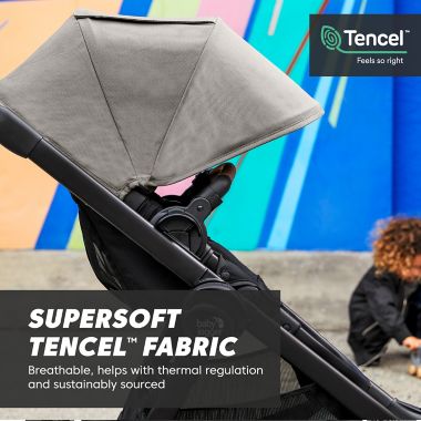 Baby Jogger&reg; City Select 2 Eco Collection Single-to-Double Modular Travel System in Lunar Black. View a larger version of this product image.