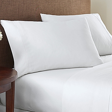 Solid Cotton King 1200-Thread-Count Sheet Set in White. View a larger version of this product image.