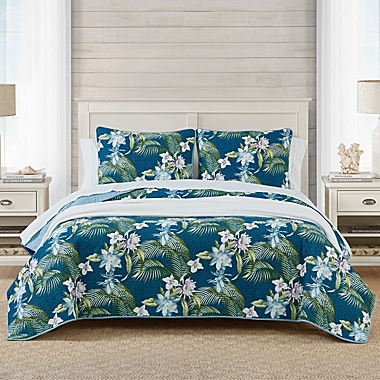 Tommy Bahama&reg; Southern Breeze Twin Quilt Set in Indigo. View a larger version of this product image.