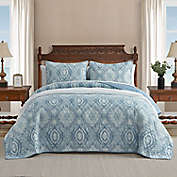 Tommy Bahama&reg; Turtle Cove 3-Piece Reversible King Quilt Set in Caribbean Blue