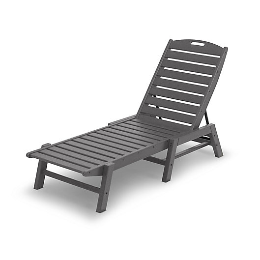 Alternate image 1 for POLYWOOD® Nautical Stackable Chaise in Slate Grey