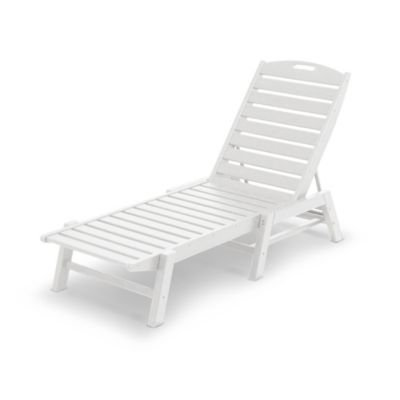 POLYWOOD&reg; Nautical Stackable Chaise in White