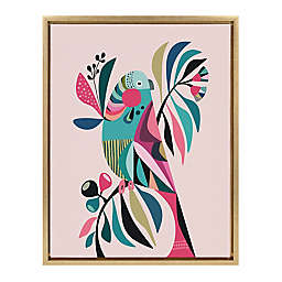 Kate and Laurel™ Sylvie Parakeet 24-Inch x 18-Inch Framed Canvas Wall Art