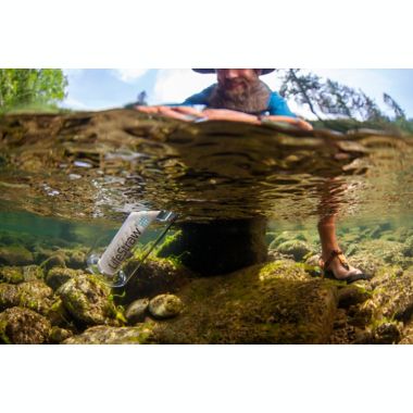 LifeStraw Go Water Filter Bottle 22oz. with 2-stage Filtration in Clear. View a larger version of this product image.