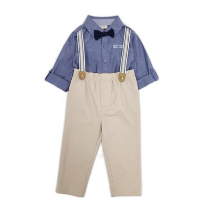 Clasix Beginnings&trade; by Miniclasix&reg; Newborn 3-Piece Shirt, Pant and Suspender Set