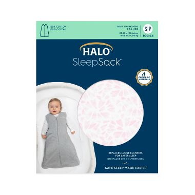 HALO&reg; Small Tossed Hearts SleepSack&reg; Cotton Wearable Blanket in Pink. View a larger version of this product image.