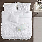 Alternate image 3 for Intelligent Design Waterfall Reversible 5-Piece Full/Queen Comforter Set in White