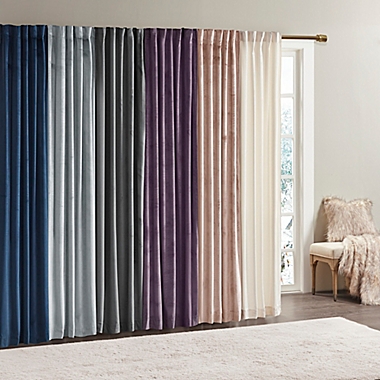 510 Design Colt Velvet  Rod Pocket Room Darkening Window Curtain  (Set of 2). View a larger version of this product image.