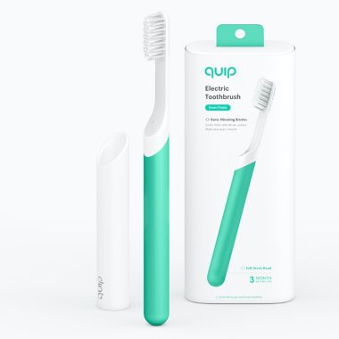 quip Plastic Electric Toothbrush in Green. View a larger version of this product image.