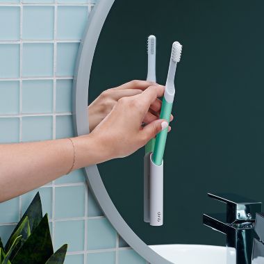 quip Plastic Electric Toothbrush in Green. View a larger version of this product image.