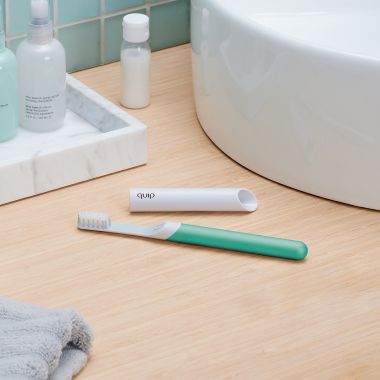 quip Plastic Electric Toothbrush in Green. View a larger version of this product image.