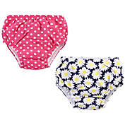 Hudson Baby&reg; 2-Pack Daisy Swim Diapers in Pink