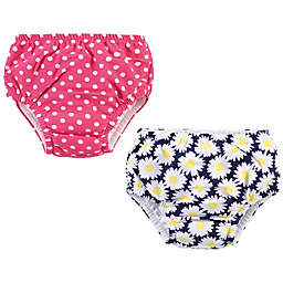 Hudson Baby® 2-Pack Daisy Swim Diapers in Pink
