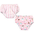 Alternate image 0 for Hudson Baby&reg; Size 0-6M 2-Pack Ice Cream Cone Swim Diapers in Pink