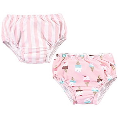Hudson Baby&reg; Size 5T 2-Pack Ice Cream Cone Swim Diapers in Pink. View a larger version of this product image.