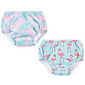 Hudson Baby&reg; 2-Pack Flamingos Swim Diapers in Blue/Pink