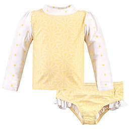 Hudson Baby® Size Daisy Rashguard and Swim Trunk Set in Yellow