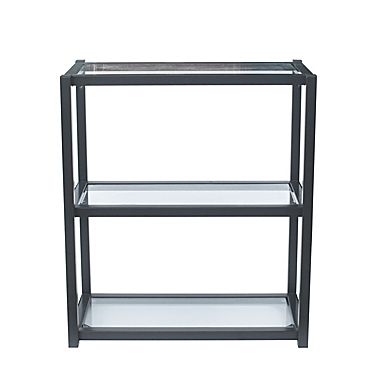 Studio 3B&trade; Mercer 3-Tier Wall Shelf in Black. View a larger version of this product image.
