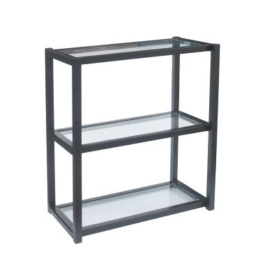 Studio 3B&trade; Mercer 3-Tier Wall Shelf in Black. View a larger version of this product image.