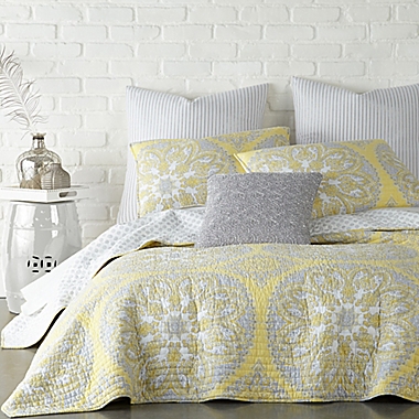 Levtex Home Enzo European Pillow Shams in Yellow (Set of 2). View a larger version of this product image.