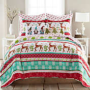 Levtex Home Let It Snow 3-Piece Reversible Quilt Set in Red