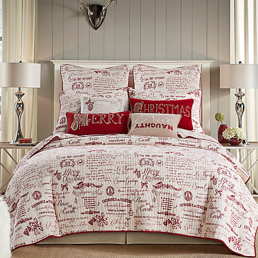 Alternate image 1 for Levtex Home Merry Way Reversible Twin Quilt Set in Red/White