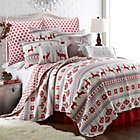 Alternate image 2 for Levtex Home Snowflake Reversible King Quilt Set in Red/White