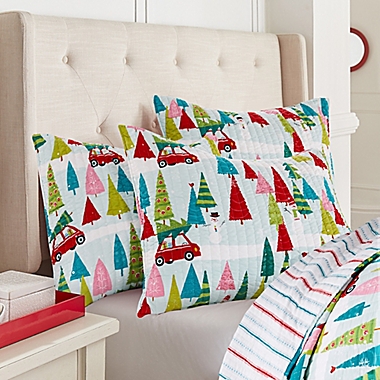 Levtex Home Merry &amp; Bright Holly Jolly Reversible King Quilt. View a larger version of this product image.