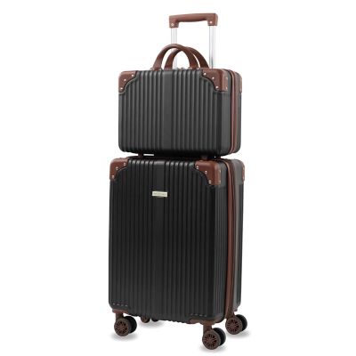 Puiche Tr&eacute;sor 2-Piece Vanity Case and Carry On Luggage Set in Black