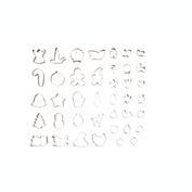 H for Happy&trade; 40-Count Fall/Winter Seasonal Holiday Cookie Cutters in Silver